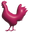 Simple 3D Pink Hen and Rooster Pointer