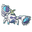 Pokemon Crabrawler and Crabominable Pixel White Blue Pointer