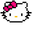 Hello Kitty and Bow Pixel White Pink Pointer