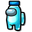 Among Us Cyan Bottle of Water Character Blue Pointer