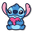 Kawaii Stitch with Little Hearts Blue Pink Pointer