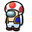 Among Us Beige Super Mario Toad Character White Red Pointer