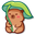 Cute Capybara with a Flower Hat and a Leaf Umbrella Brown Green Pointer