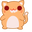 KleptoCats Glue in Gem Stickers Orange Beige Pointer