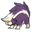 Pokemon Stunky and Skuntank Pixel White Purple Pointer