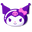 Minimal Kuromi Purple White Pink Pointer