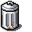 Trash Can and Pointing Hand Pixel Gray Pointer