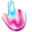 Bubblegum Ice Cream Fluid Pink Blue Pointer