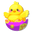 Easter Egg and Hatched Chick Yellow Pink Pointer