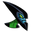 Ben 10 XLR8 and his Tail Black Blue Green Pointer