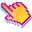 3D Blueberry Jam Pancakes Pixel Orange Purple Pointer