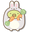 San-X Shirokuma and Penguin in Rabbit Costumes Gray Green Pointer