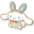 Sanrio Cinnamoroll with Bunny Ears and Easter Basket White Blue Pointer