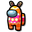 Among Us Orange Easter Egg with Bunny Ears Character Pink Pointer