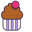 VSCO Girl Rolling Pin and Cupcake Brown Purple Pointer
