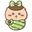Chiikawa Baby Hachiware and Baby Kurimanju Green Beige Pointer