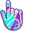 Abstract Art Color Cyan Purple Pointer