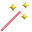 Simple 3D Pink Magical Wand Pink Yellow Pointer