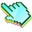 3D Forest Pond Pixel Cyan Green Pointer