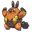 Pokemon Tepig and Pignite Orange Brown Yellow Pointer