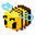 Cute Bee and Honeycomb Pixel Yellow Brown Pointer