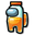 Among Us Orange Juice Character Cyan Pointer