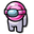 Among Us Pink Lollipop Character GRay Pointer