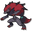 Pokemon Zorua and Zoroark Gray Red Pointer