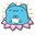 Bugcat Capoo Meditating with an Incense Stick Blue Pink Pointer