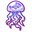 Kawaii Cosmic Jellyfish Purple Cyan Pointer