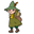 Moomin Snufkin and his Fishing Rod Green Brown Pointer