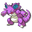 Pokemon Nidorino and Nidoking Pixel Purple White Pointer