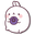 Molang and a Blueberry Macaron White Purple Pointer