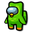 Among Us Green Duolingo Owl Character Pointer