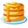 Minimal Gradient Pancake Stack Orange Yellow Pointer