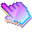 3D Purple Lilac Pixel Blue Pointer