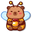 Cute Capybara Bee with Honey Jar Brown Orange Pointer