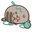 Pusheen Playing with a Yarn Ball Gray Green Pointer