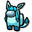 Among Us Cyan Pokemon Glaceon Character Blue Pointer
