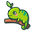 Kawaii Green Chameleon on a Branch Green Brown Pointer