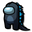 Among Us Black Godzilla Character Blue Pointer