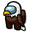 Among Us Brown Eagle Character White Pointer