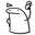 Flork with Flip Flop and Thumbs Up Meme White Black Pointer