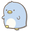 San-X Real Penguin and Blue Striped Furoshiki White Pointer