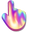 Rainbow Flame Light Orange Purple Green Pointer