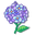 Hydrangea and Lavender Flowers Pixel Purple Blue Green Pointer