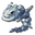 Pokemon Onix and Steelix Pixel Blue Gray Pointer