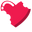 Minimal Bitten Heart Red Pink Pointer