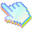 3D Frozen Lake Pixel Cyan Blue Pointer