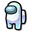 Among Us White Opal Character Cyan Pointer